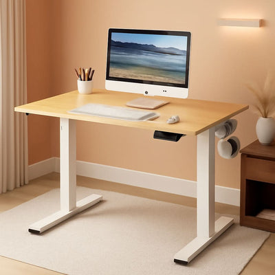 Oak Electric Height Adjustable Standing Desk 40x24