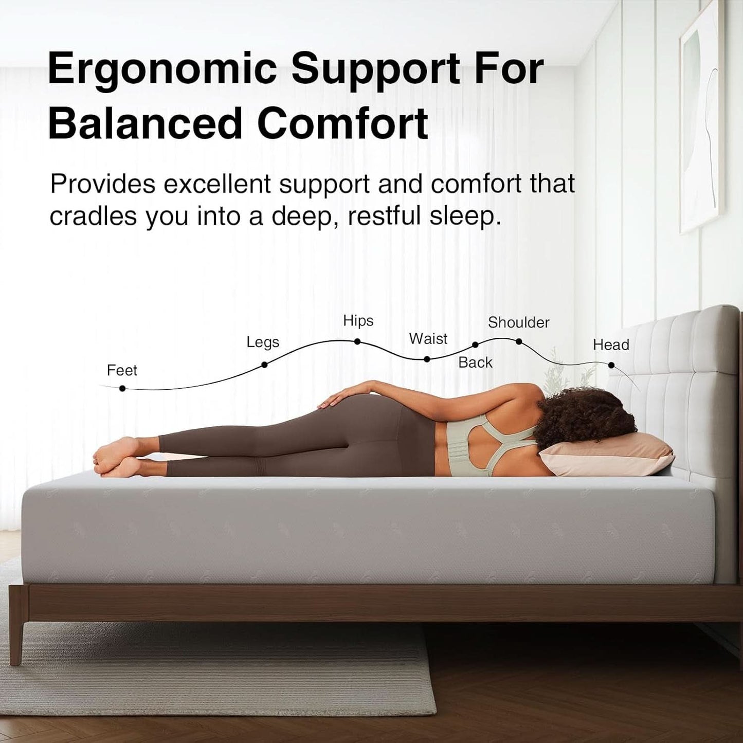 14 Inch King Size Memory Foam Mattress for Comfort