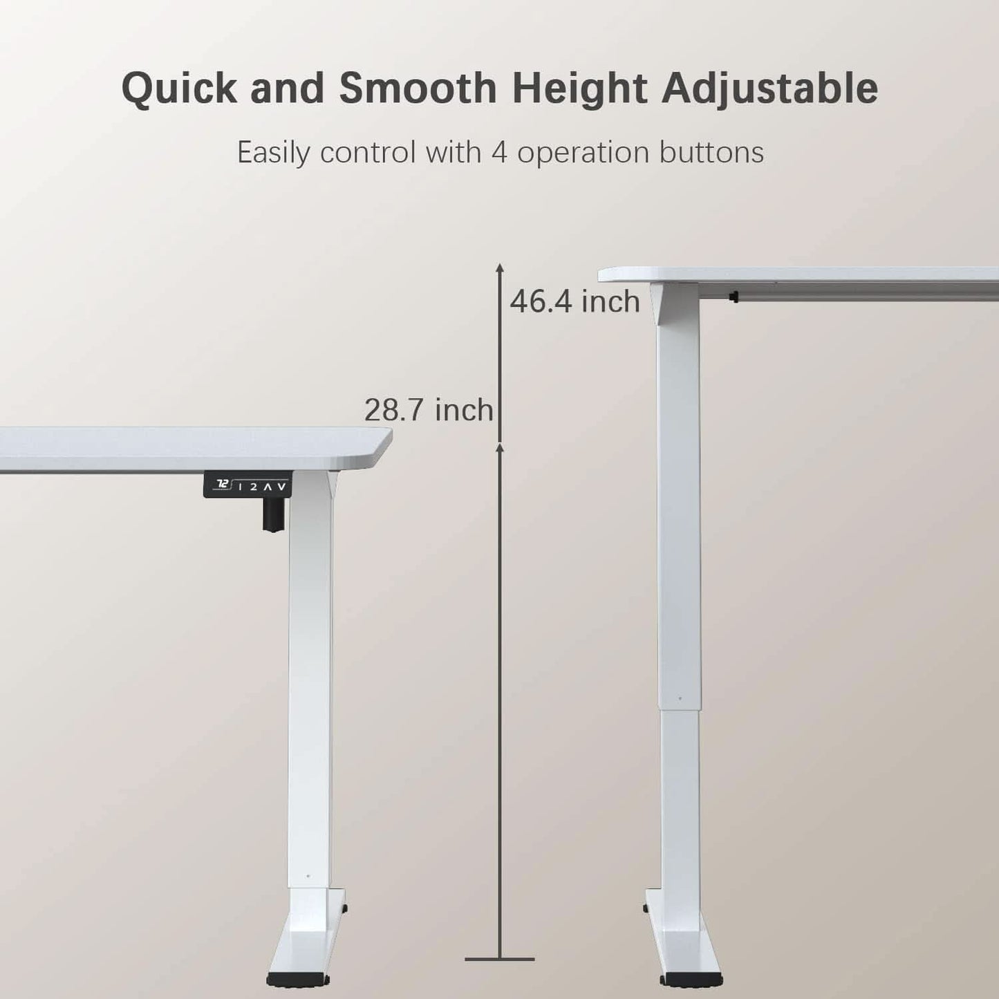 Electric Standing Desk 55x24 Inches Memory Presets