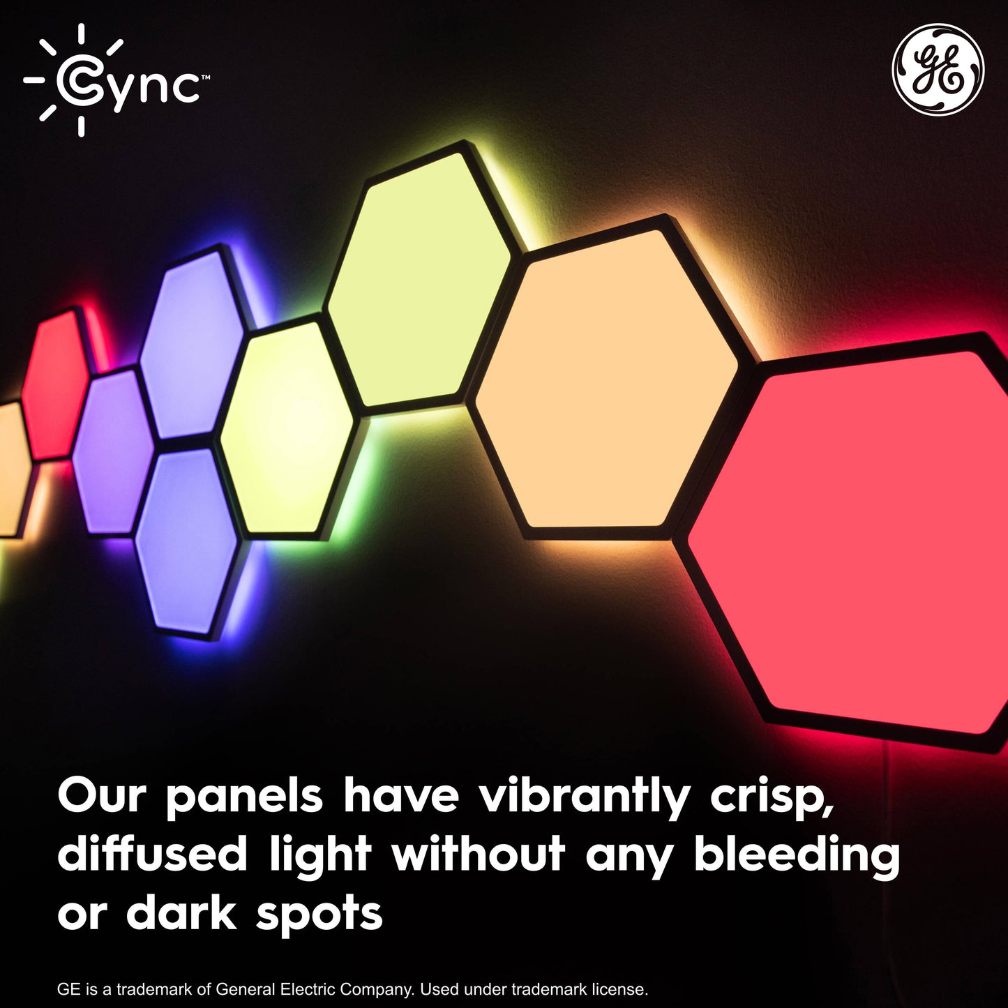 10 -Pack 1-Ft X 1-Ft Multicolor LED Panel Light