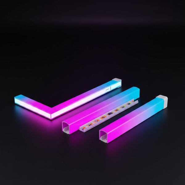 16 Ft. Hardwired Smart Integrated LED Strip Lights, RGBCW LED Strip Light Work with Alexa Smart Color Segmented Control